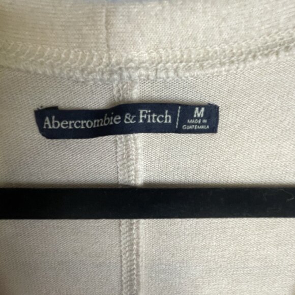 Abercrombie Fitch Sweater Womens Size Medium Ivory Cardigan Long Sleeve Grandpa - Picture 4 of 8